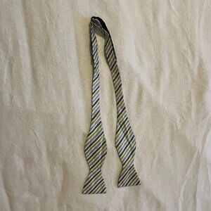 100% Silk Adjustable Striped Bowtie